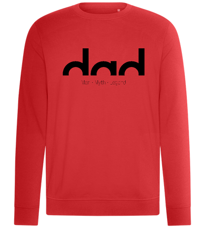 Dad, Man Myth Legend Design - Comfort unisex sweater_RED_front