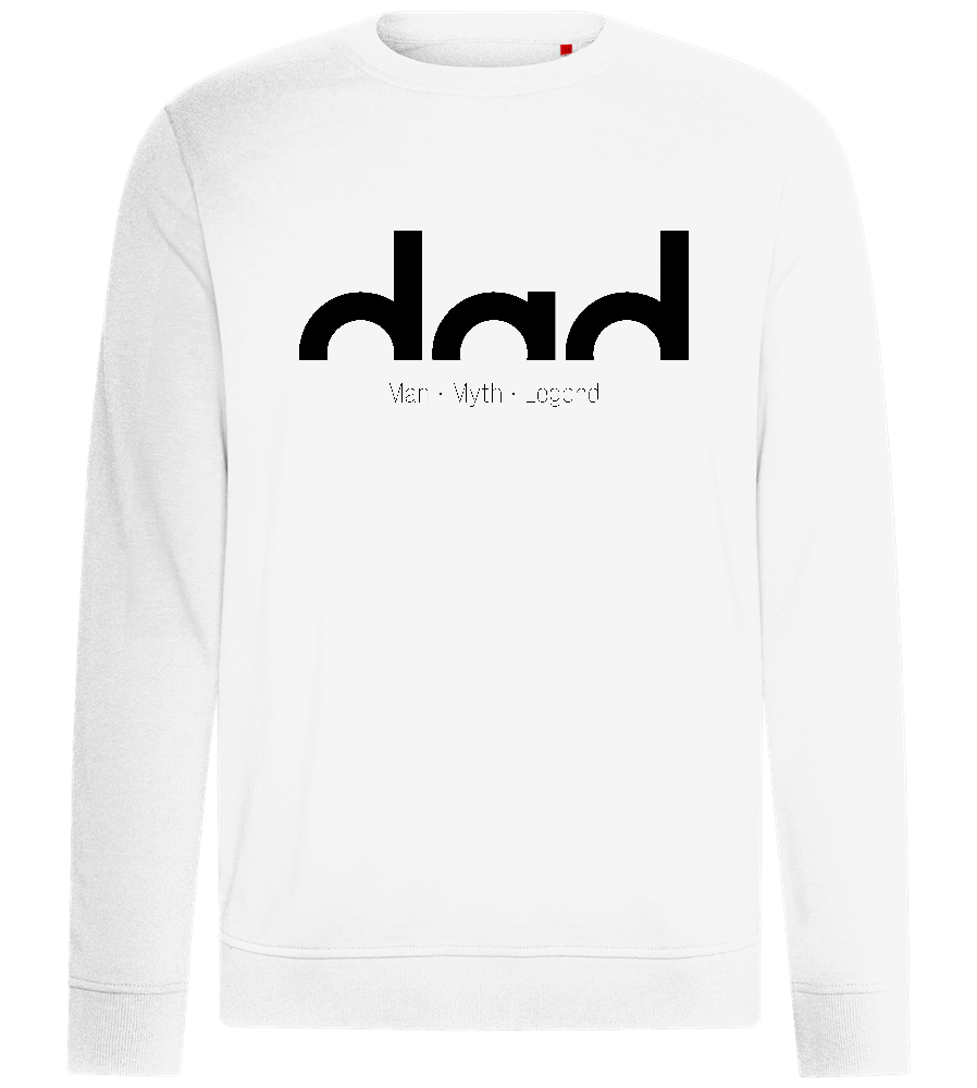 Dad, Man Myth Legend Design - Comfort unisex sweater_WHITE_front