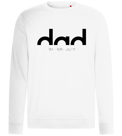 Dad, Man Myth Legend Design - Comfort unisex sweater_WHITE_front