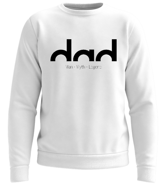 Dad, Man Myth Legend Design - Comfort unisex sweater_WHITE_front