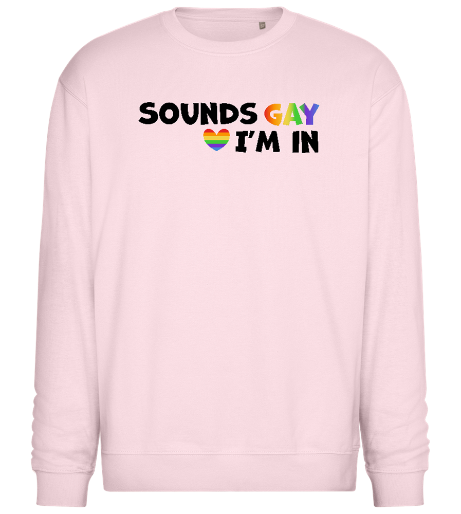 Sounds Gay Design - Comfort Essential Unisex Sweater_LIGHT PEACH ROSE_front