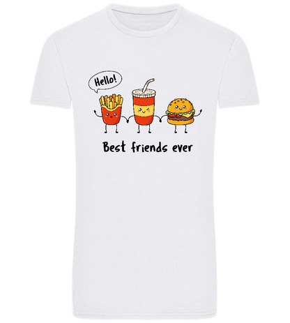 Best Friends Ever Food Design - Basic Unisex T-Shirt_WHITE_front