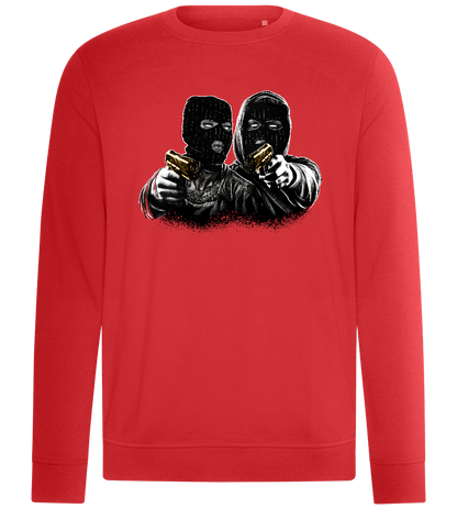 Golden Heist Duo Design - Comfort unisex sweater_RED_front