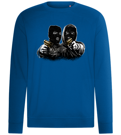 Golden Heist Duo Design - Comfort unisex sweater_ROYAL_front