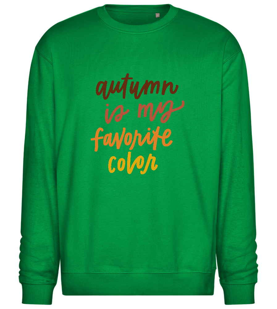 My Favorite Color is Autumn Design - Comfort Essential Unisex Sweater_MEADOW GREEN_front