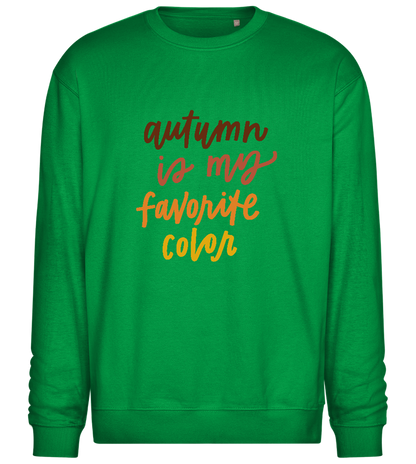 My Favorite Color is Autumn Design - Comfort Essential Unisex Sweater_MEADOW GREEN_front