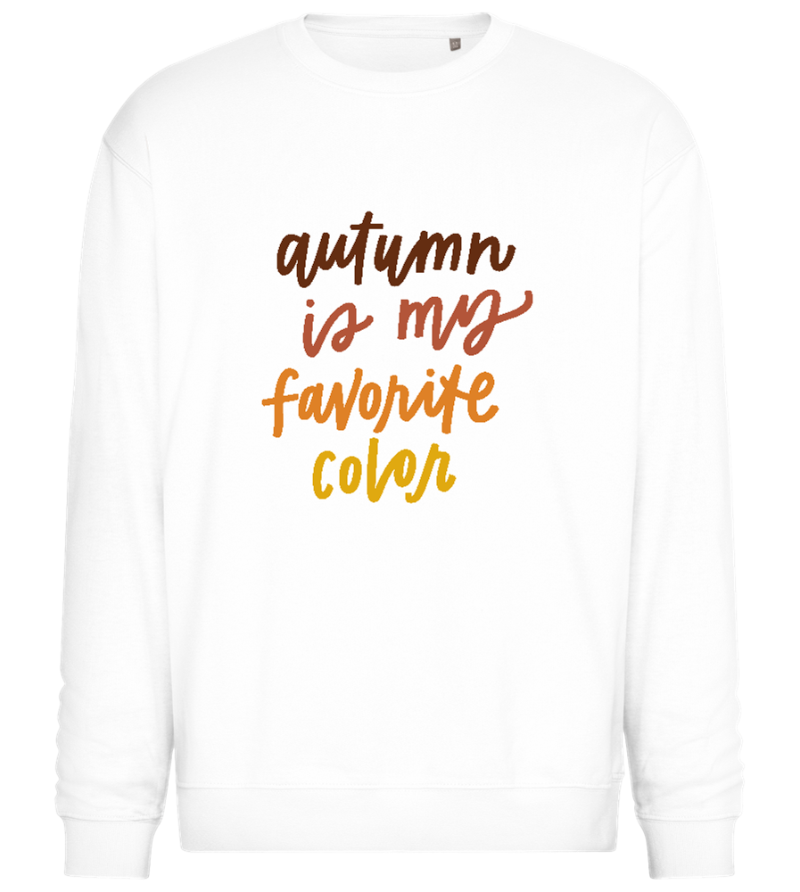 My Favorite Color is Autumn Design - Comfort Essential Unisex Sweater_WHITE_front