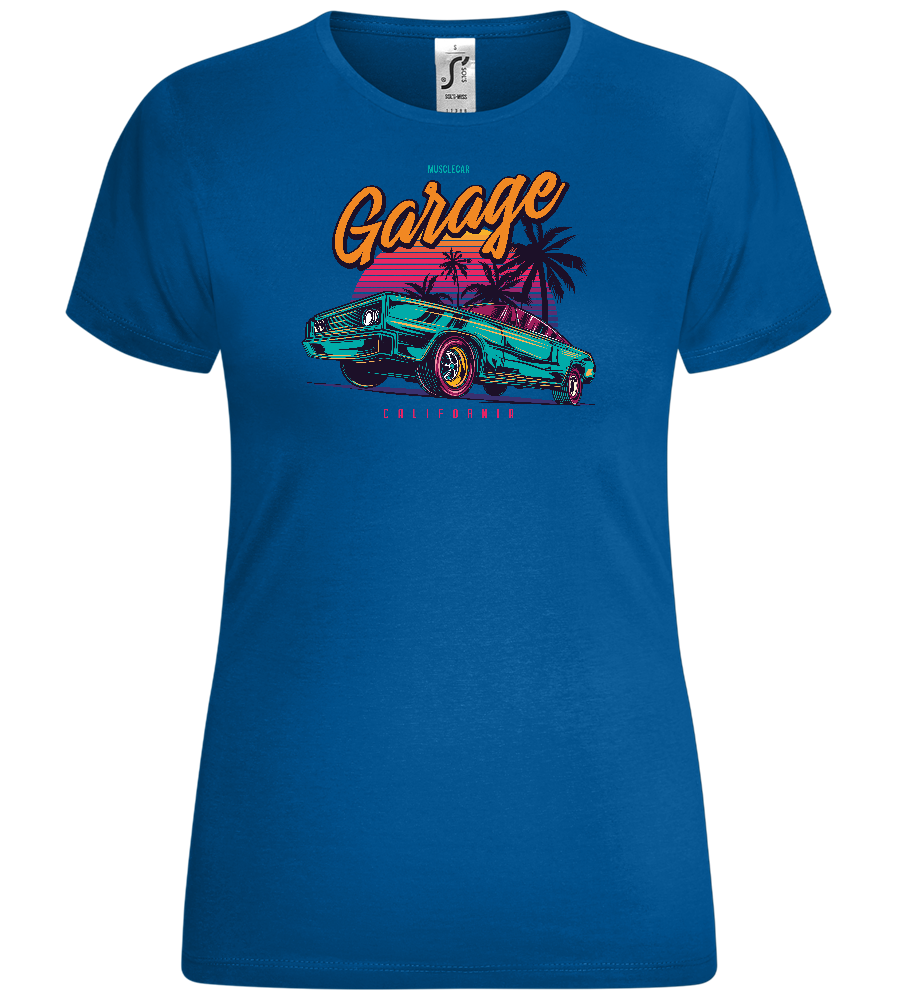 Car Garage Design - Comfort women's t-shirt_ROYAL_front