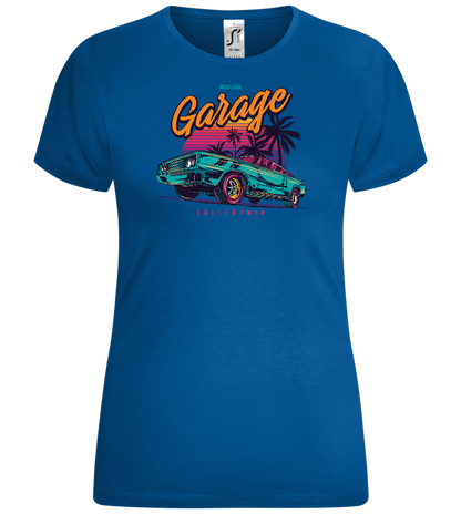 Car Garage Design - Comfort women's t-shirt_ROYAL_front