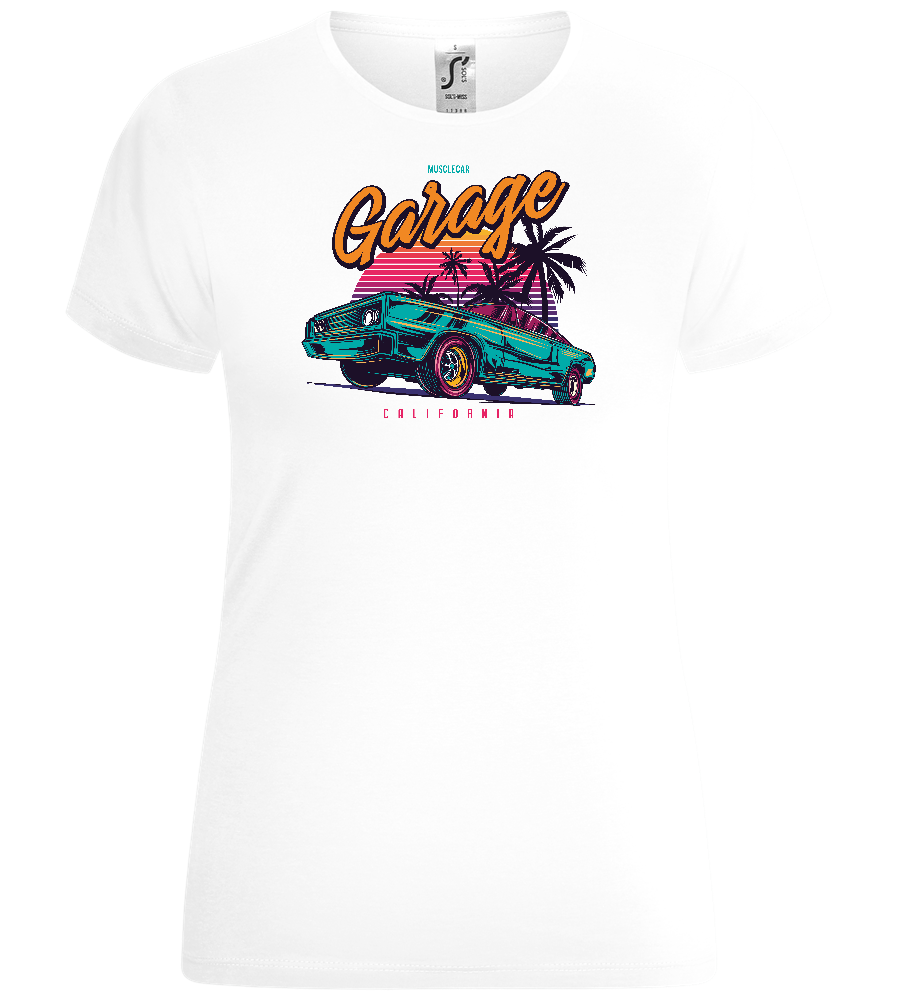 Car Garage Design - Comfort women's t-shirt_WHITE_front