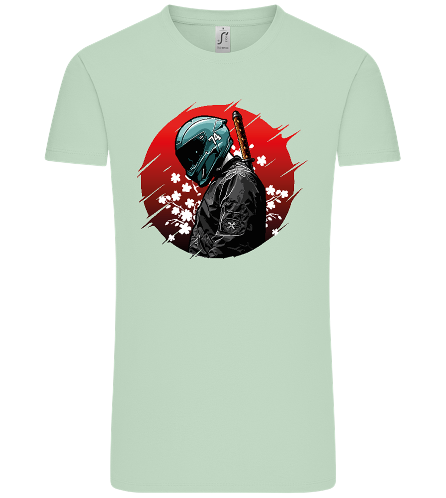 Samurai Bike 2 Design - Comfort Unisex T-Shirt_ICE GREEN_front