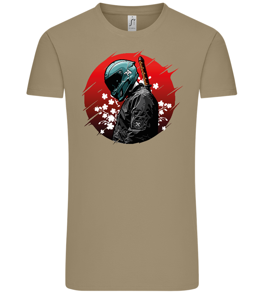 Samurai Bike 2 Design - Comfort Unisex T-Shirt_KHAKI_front