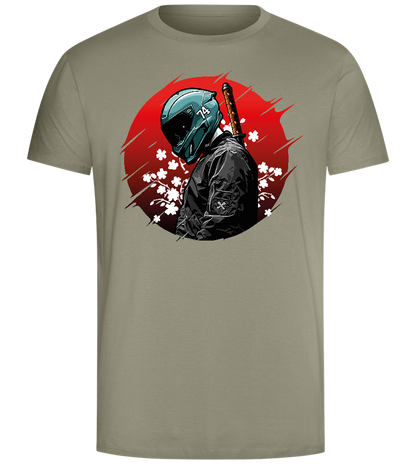 Samurai Bike 2 Design - Comfort Unisex T-Shirt_KHAKI_front