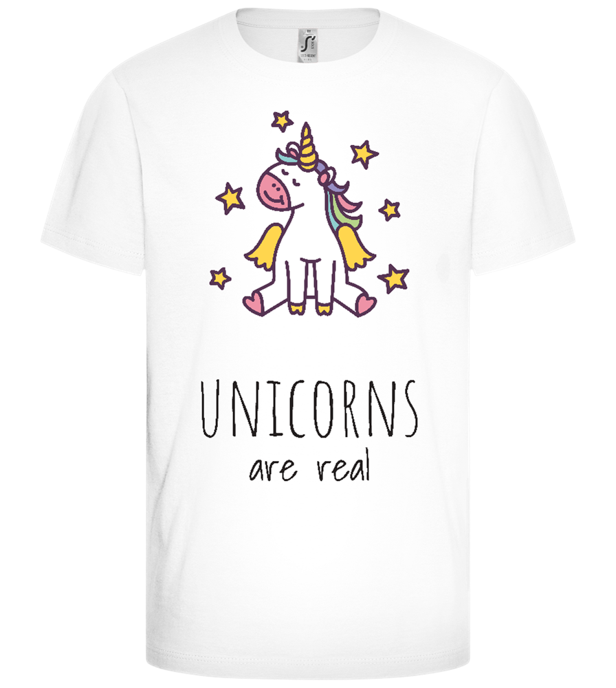 Unicorns Are Real Design - Comfort girls' t-shirt_WHITE_front