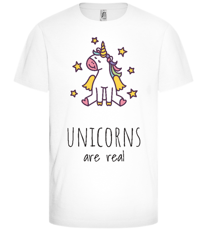 Unicorns Are Real Design - Comfort girls' t-shirt_WHITE_front