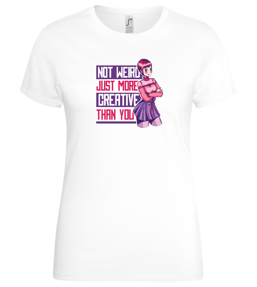 More Creative than You Design - Basic women's t-shirt_WHITE_front