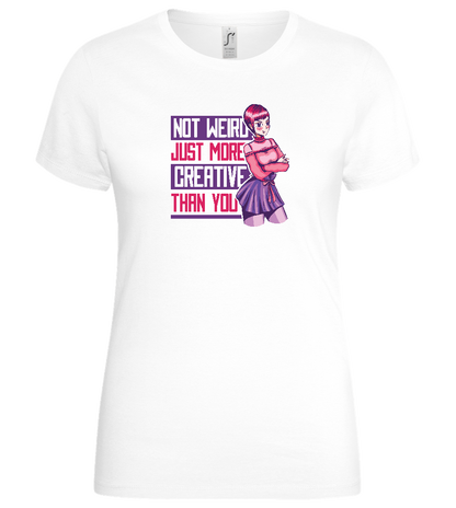 More Creative than You Design - Basic women's t-shirt_WHITE_front