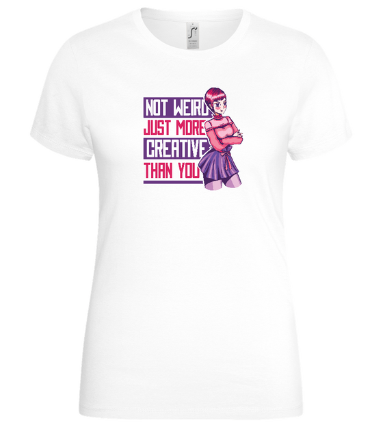 More Creative than You Design - Basic women's t-shirt_WHITE_front