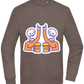 Two Skeleton Beers Design - Comfort Essential Unisex Sweater_CHARCOAL CHIN_front