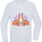 Two Skeleton Beers Design - Comfort Essential Unisex Sweater_CREAMY BLUE_front