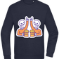 Two Skeleton Beers Design - Comfort Essential Unisex Sweater_FRENCH NAVY_front