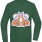 Two Skeleton Beers Design - Comfort Essential Unisex Sweater_GREEN BOTTLE_front