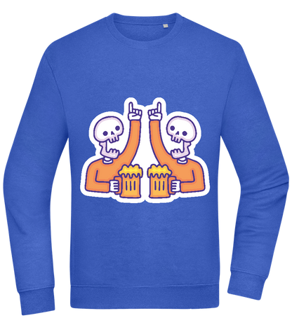 Two Skeleton Beers Design - Comfort Essential Unisex Sweater_ROYAL_front