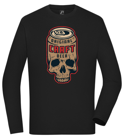 Craft Beer Design - Comfort men's long sleeve t-shirt_DEEP BLACK_front