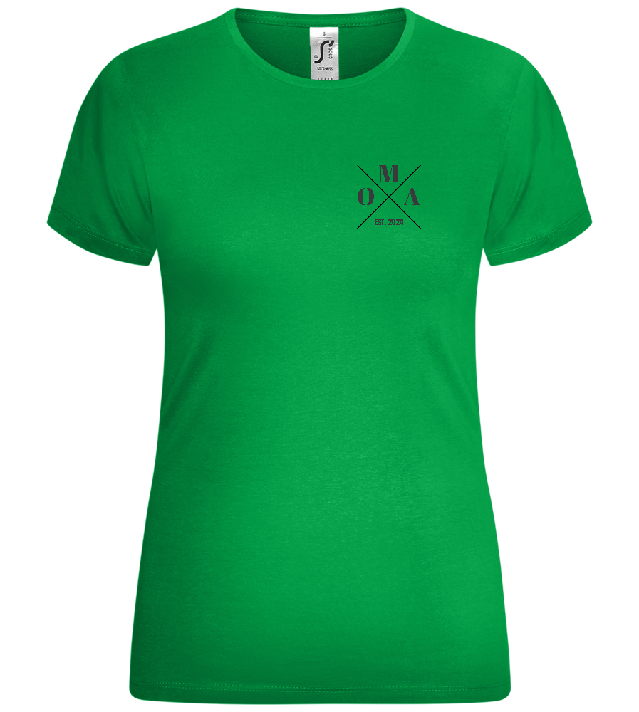 OMA EST Design - Comfort women's t-shirt_MEADOW GREEN_front