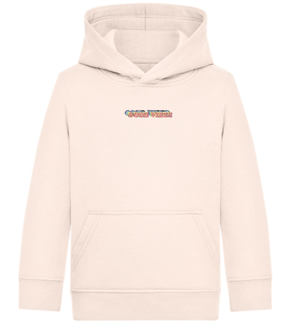 Good Vibes Rainbow Design - Comfort Kids Hoodie_LIGHT PEACH ROSE_front