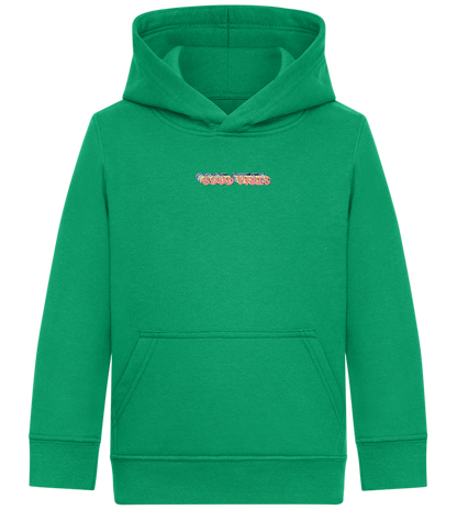 Good Vibes Rainbow Design - Comfort Kids Hoodie_MEADOW GREEN_front