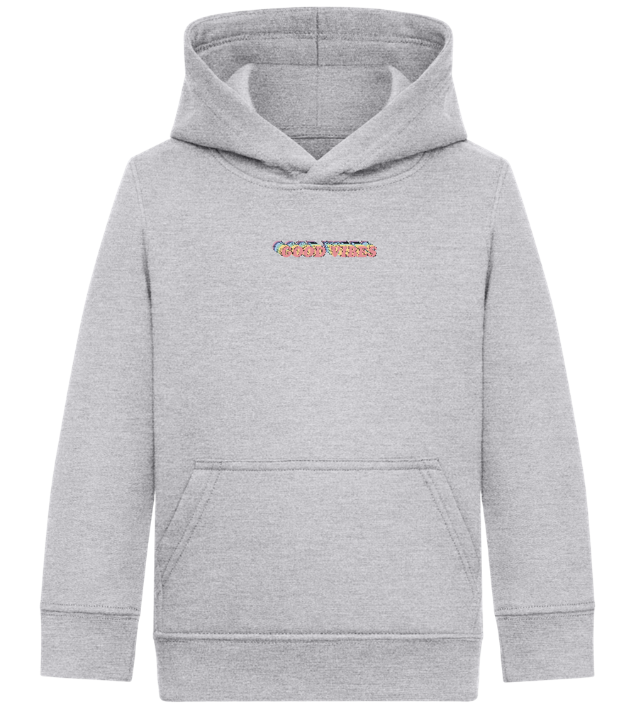 Good Vibes Rainbow Design - Comfort Kids Hoodie_ORION GREY II_front