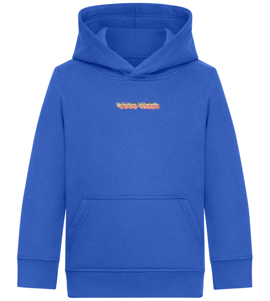 Good Vibes Rainbow Design - Comfort Kids Hoodie_ROYAL_front