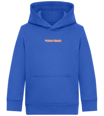 Good Vibes Rainbow Design - Comfort Kids Hoodie_ROYAL_front