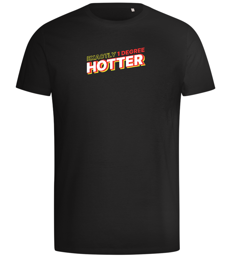 1 Degree Hotter Design - Comfort men's t-shirt_DEEP BLACK_front