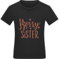 Bossy Sister Text Design - Comfort kids fitted t-shirt_DEEP BLACK_front