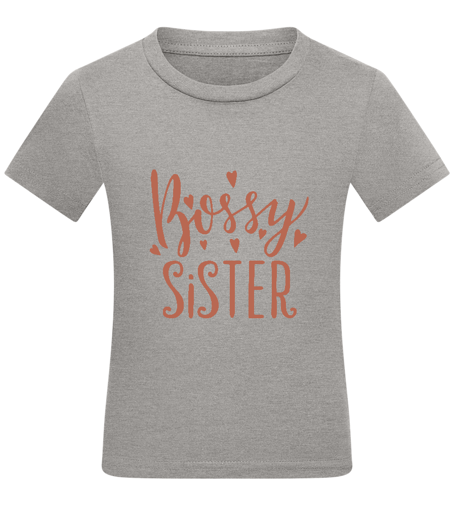 Bossy Sister Text Design - Comfort kids fitted t-shirt_ORION GREY_front