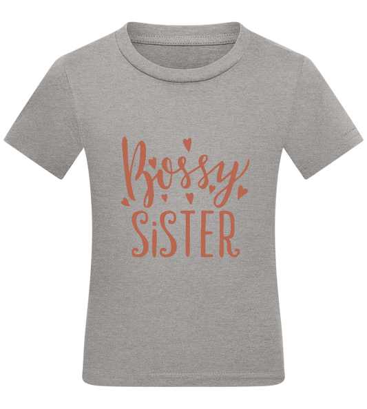 Bossy Sister Text Design - Comfort kids fitted t-shirt_ORION GREY_front