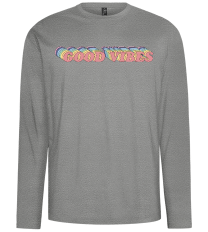 Good Vibes Rainbow Design - Comfort men's long sleeve t-shirt_ORION GREY_front