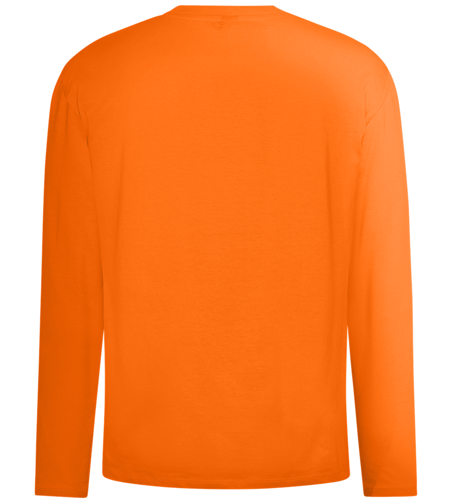 Good Vibes Rainbow Design - Comfort men's long sleeve t-shirt_ORANGE_back