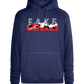 Fake Real Design - Premium unisex hoodie_DENIM CHINA_front