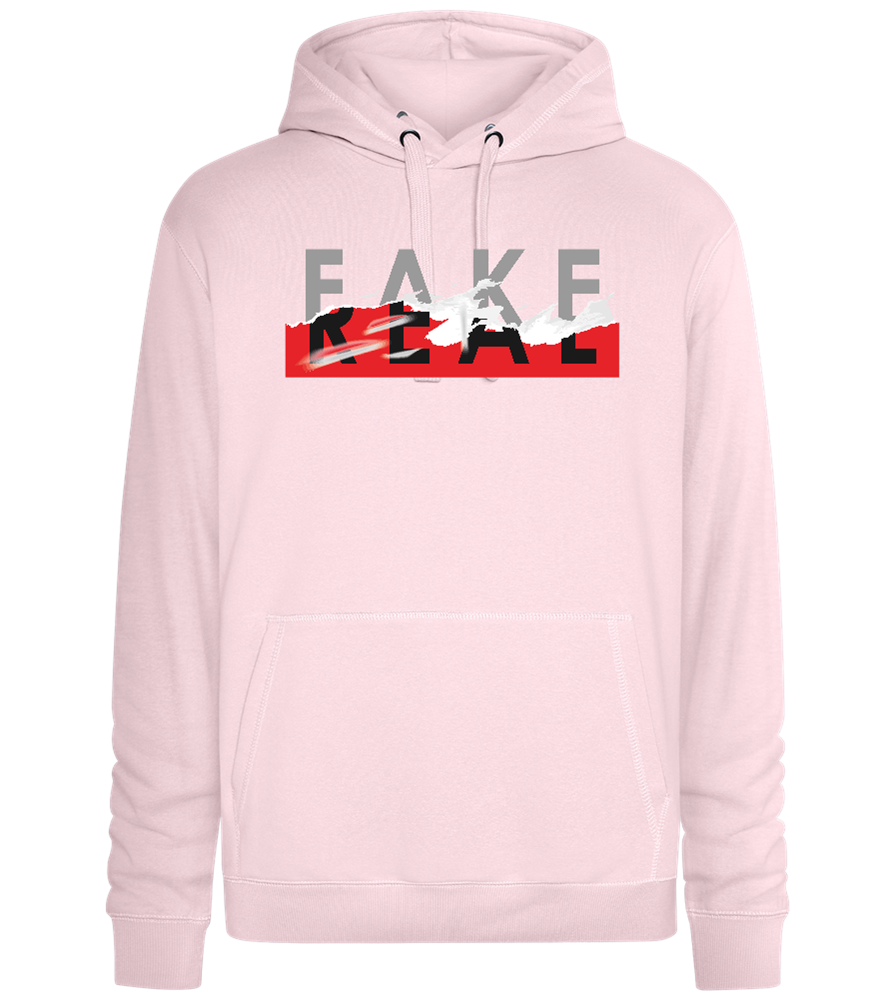 Fake Real Design - Premium unisex hoodie_LIGHT PEACH ROSE_front