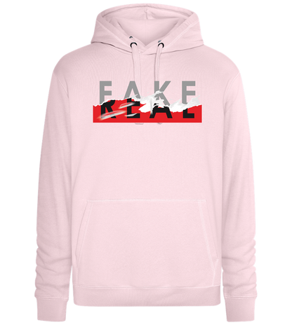 Fake Real Design - Premium unisex hoodie_LIGHT PEACH ROSE_front