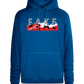 Fake Real Design - Premium unisex hoodie_ROYAL_front