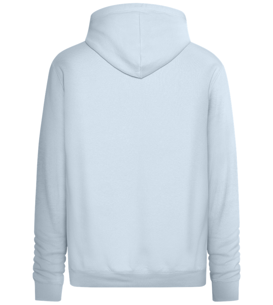 Fake Real Design - Premium unisex hoodie_CREAMY BLUE_back