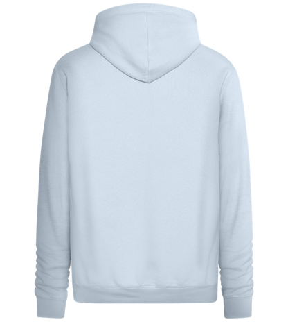 Fake Real Design - Premium unisex hoodie_CREAMY BLUE_back