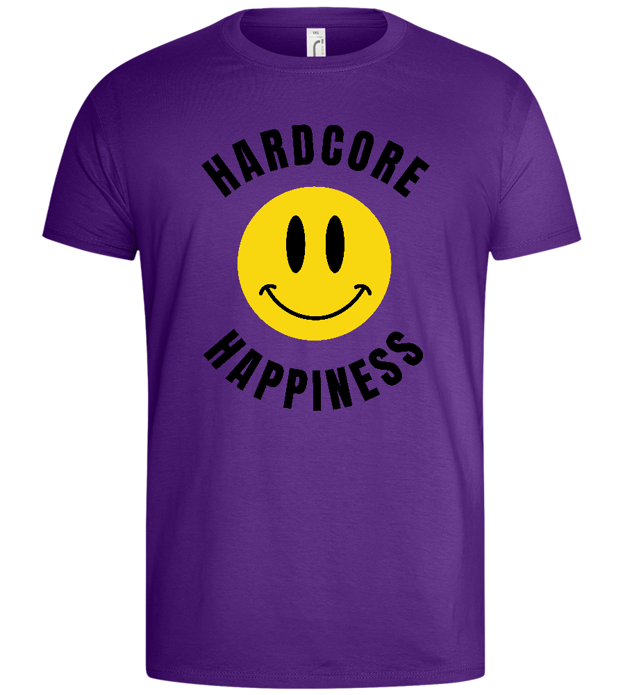 Happiness Goes Hardcore Design - Basic men's t-shirt_DARK PURPLE_front