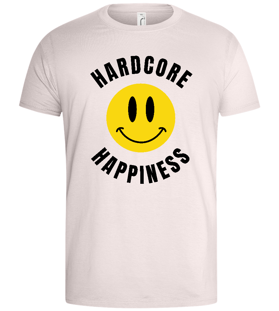 Happiness Goes Hardcore Design - Basic men's t-shirt_LIGHT PINK_front