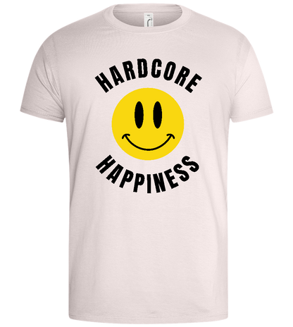 Happiness Goes Hardcore Design - Basic men's t-shirt_LIGHT PINK_front