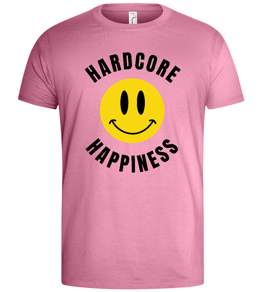 Happiness Goes Hardcore Design - Basic men's t-shirt_PINK ORCHID_front